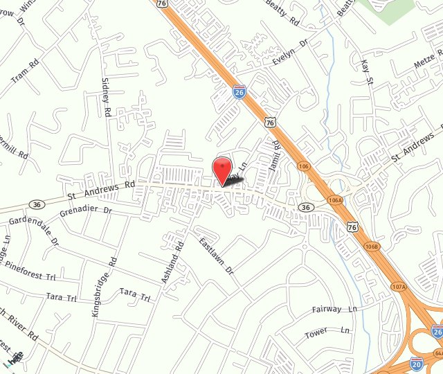 Location Map: 612 Saint Andrews Road Columbia, SC 29210